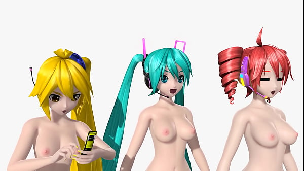 Hatsune Miku, Teto & Neru Triple Baka Project diva Nude Mod Full Nude
